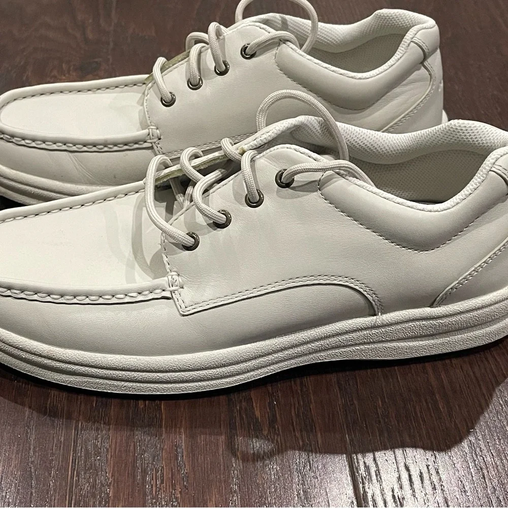 Rockport Walking Sneakers Men Size  10 Off White Leather apm6222ym